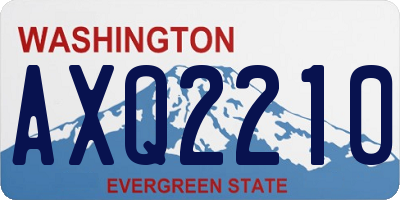 WA license plate AXQ2210