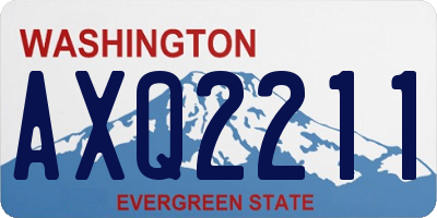 WA license plate AXQ2211