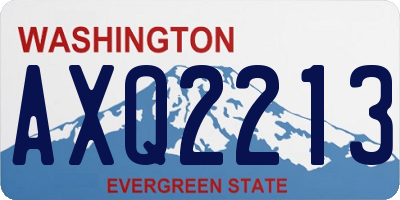 WA license plate AXQ2213