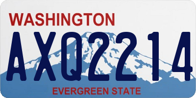 WA license plate AXQ2214