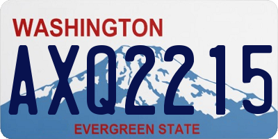 WA license plate AXQ2215