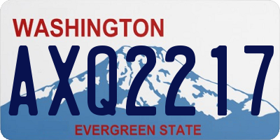 WA license plate AXQ2217