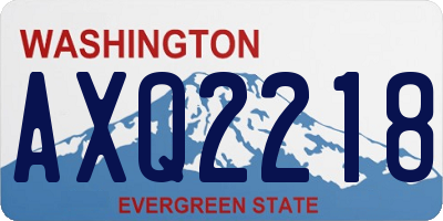 WA license plate AXQ2218