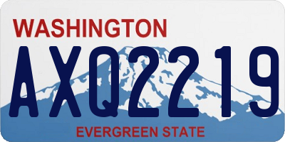 WA license plate AXQ2219