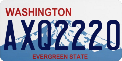 WA license plate AXQ2220