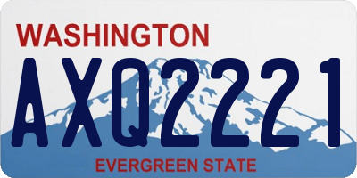 WA license plate AXQ2221