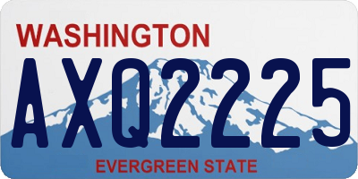 WA license plate AXQ2225