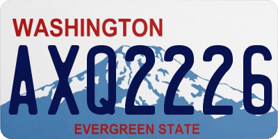 WA license plate AXQ2226
