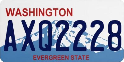WA license plate AXQ2228