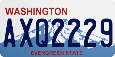WA license plate AXQ2229