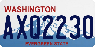WA license plate AXQ2230