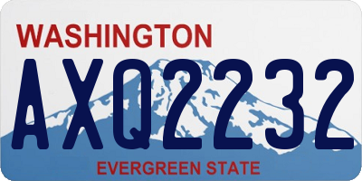 WA license plate AXQ2232