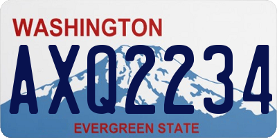 WA license plate AXQ2234