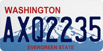 WA license plate AXQ2235
