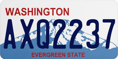 WA license plate AXQ2237