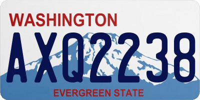 WA license plate AXQ2238