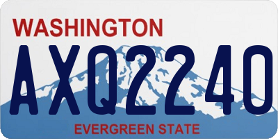 WA license plate AXQ2240