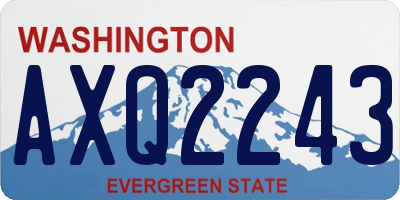 WA license plate AXQ2243