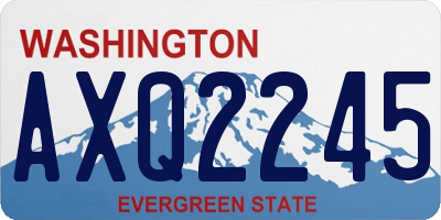 WA license plate AXQ2245