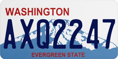 WA license plate AXQ2247