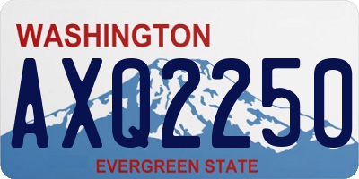 WA license plate AXQ2250
