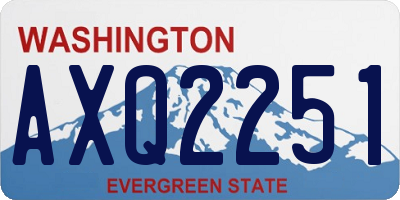 WA license plate AXQ2251