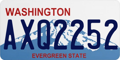 WA license plate AXQ2252