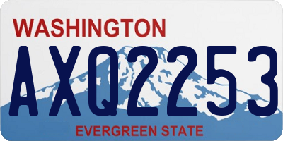 WA license plate AXQ2253