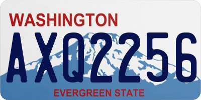 WA license plate AXQ2256