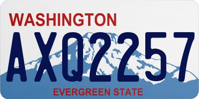 WA license plate AXQ2257