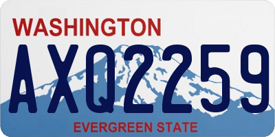 WA license plate AXQ2259