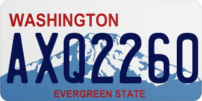 WA license plate AXQ2260