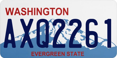 WA license plate AXQ2261