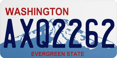 WA license plate AXQ2262