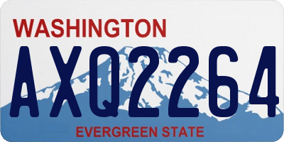 WA license plate AXQ2264