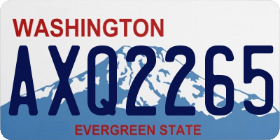 WA license plate AXQ2265