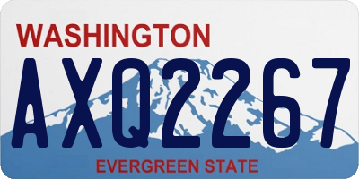 WA license plate AXQ2267