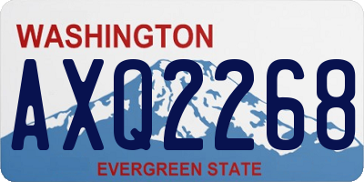 WA license plate AXQ2268