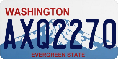 WA license plate AXQ2270