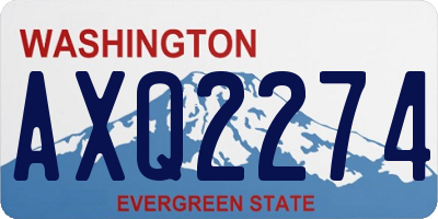 WA license plate AXQ2274