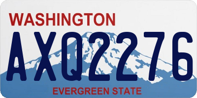 WA license plate AXQ2276
