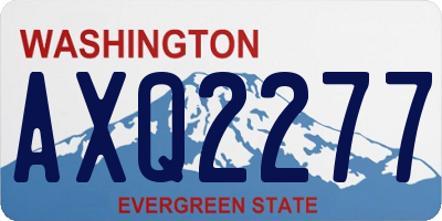 WA license plate AXQ2277