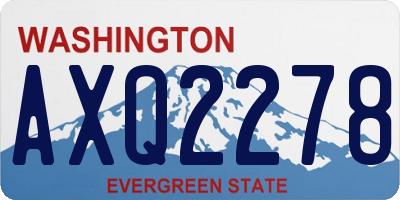 WA license plate AXQ2278