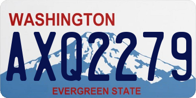 WA license plate AXQ2279