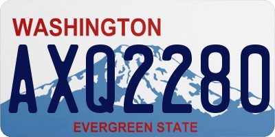 WA license plate AXQ2280