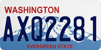WA license plate AXQ2281