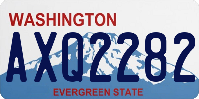 WA license plate AXQ2282