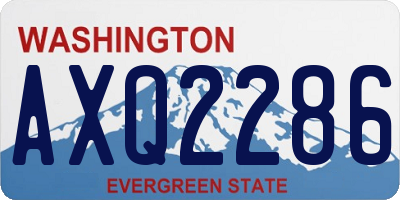 WA license plate AXQ2286