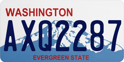 WA license plate AXQ2287