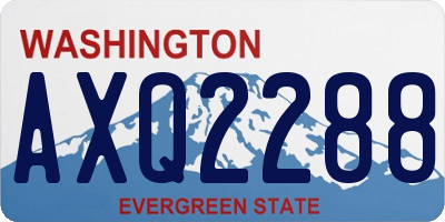 WA license plate AXQ2288
